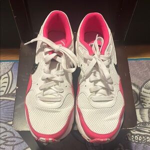 Women's White and Pink Sneakers